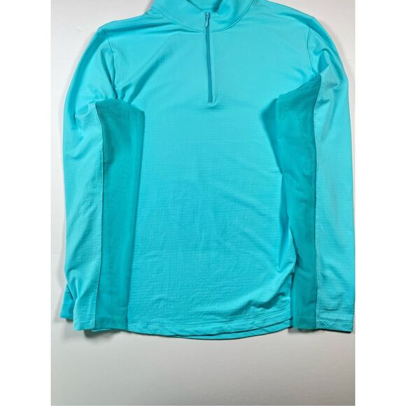 IBKUL 1/4 Zip Mesh Undersleeve TPC River Highlands Embroidered Turquoise Size XL - Picture 7 of 12